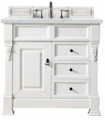 36 Inch Traditional White Single Sink Bathroom Vanity Quartz