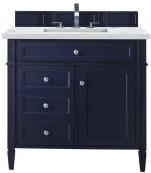 36 Inch Victory Blue Single Sink Bathroom Vanity Quartz Top