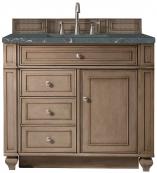 36 Inch Walnut Single Sink Bathroom Vanity Bleu Quartz