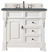 36 Inch White Single Sink Bathroom Vanity Bleu Quartz Stone