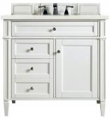 36 Inch White Single Sink Bathroom Vanity Marfil Quartz