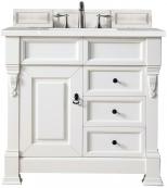 36 Inch White Single Sink Bathroom Vanity Serena Quartz