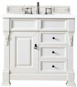 36 Inch White Single Sink Bathroom Vanity White Quartz