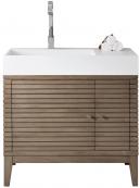 36 Inch Whitewashed Walnut Single Sink Bathroom Vanity