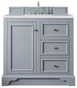 38 Inch Modern Gray Single Sink Bathroom Vanity Quartz