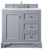 38 Inch Single Sink Silver Gray Bathroom Vanity Quartz