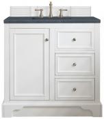 38 Inch Single Sink White Bathroom Vanity Charcoal Quartz