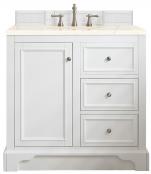 38 Inch White Single Sink Bathroom Vanity Marfil Quartz