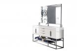 72.5 Inch Single Sink Bathroom Vanity in Glossy White with Electrical Component