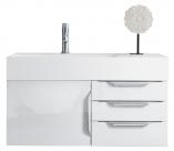 36 Inch Single Sink Bathroom Vanity in Glossy White with Electrical Component