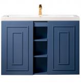 40 Inch Modern Azure Blue Floating Single Sink Bath Vanity