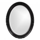 Queen Ann Oval Mirror - Custom Painted Glossy Black