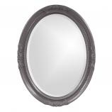 Queen Ann Oval Mirror - Custom Painted Glossy Charcoal