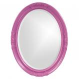 Queen Ann Oval Mirror - Custom Painted Glossy Hot Pink