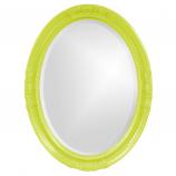 Queen Ann Oval Mirror - Custom Painted Glossy Green