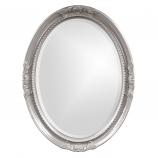Queen Ann Oval Mirror - Custom Painted Glossy Nickel
