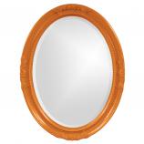 Queen Ann Oval Mirror - Custom Painted Glossy Orange