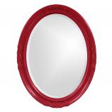 Queen Ann Oval Mirror - Custom Painted Glossy Red