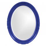 Queen Ann Oval Mirror - Custom Painted Glossy Royal Blue
