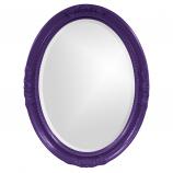 Queen Ann Oval Mirror - Custom Painted Glossy Royal Purple