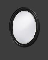 George Oval Matte Black Mirror