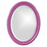 George Oval Mirror - Custom Painted Glossy Hot Pink