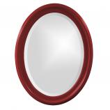 George Oval Mirror - Custom Painted Glossy Red