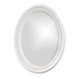 George Oval Mirror - Custom Painted Glossy White
