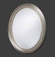 George Oval Brushed Nickel Mirror