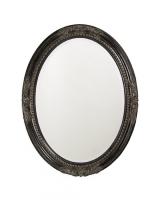 Queen Ann Oval Mirror with Antique Black Finish