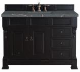 48 Inch Antique Black Single Bathroom Vanity Bleu Quartz