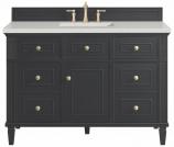 48 Inch Black Onyx Single Bathroom Vanity with Quartz Top