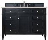 48 Inch Black Single Sink Bathroom Vanity Quartz