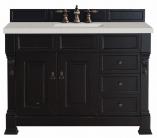 48 Inch Black Single Sink Traditional Bathroom Vanity Quartz