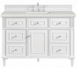 48 Inch Single Bright White Bathroom Vanity Lime Quartz Top