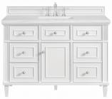 48 Inch Bright White Single Bath Vanity Solid Surface Top