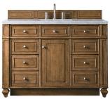 48 Inch Brown Single Sink Bathroom Vanity Carrara Marble