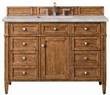 48 Inch Brown Single Sink Bathroom Vanity Silver Quartz