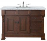 48 Inch Cherry Single Sink Bathroom Vanity Carrara Marble