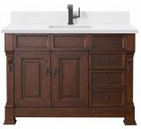 48 Inch Cherry Single Sink Bathroom Vanity White Quartz