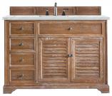 48 Inch Driftwood Single Sink Farmhouse Vanity with Quartz