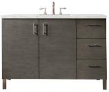 48 Inch Dual Mount Silver Oak Single Sink Bathroom Vanity