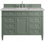 48 Inch Farmhouse Single Sink Bathroom Vanity Silver Quartz