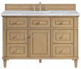 48 Inch Single Light Oak Bathroom Vanity Carrara Marble Top