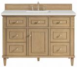 48 Inch Light Oak Single Sink Bath Vanity with Quartz Top