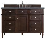 48 Inch Mahogany Single Sink Bathroom Vanity Charcoal Quartz