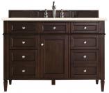 48 Inch Mahogany Single Sink Bathroom Vanity Marfil Quartz