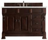 48 Inch Mahogany Single Sink Bathroom Vanity Quartz Top