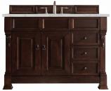 48 Inch Mahogany Single Sink Bathroom Vanity Silver Quartz