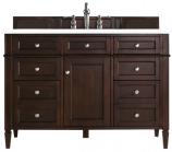 48 Inch Mahogany Single Sink Bathroom Vanity White Quartz